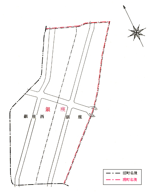 地図　銀座・銀座西地区