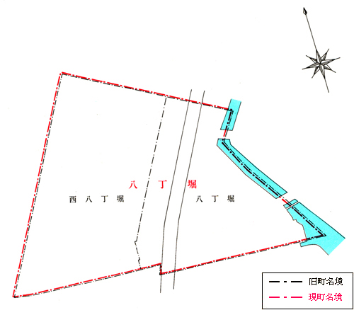 地図　八丁堀地区