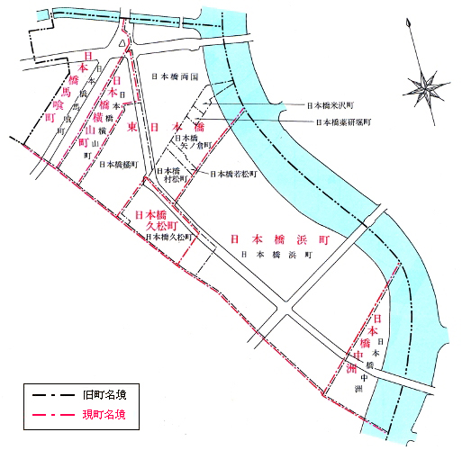 地図　日本橋浜町地区