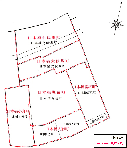 地図　日本橋小舟町地区