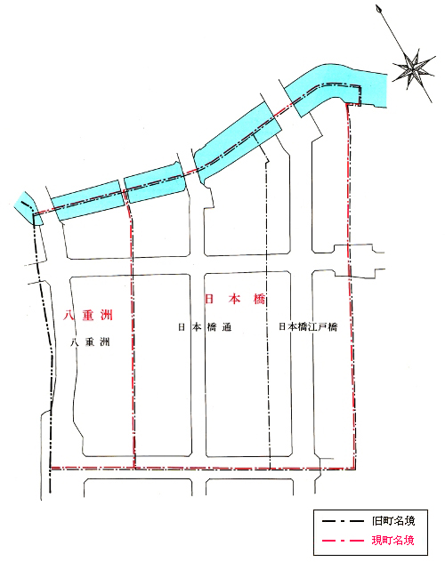 地図　八重洲一丁目・日本橋地区