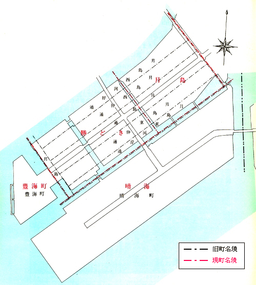 地図　月島地区