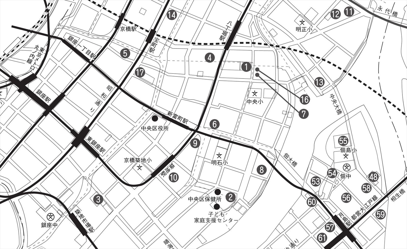 京橋地域地図