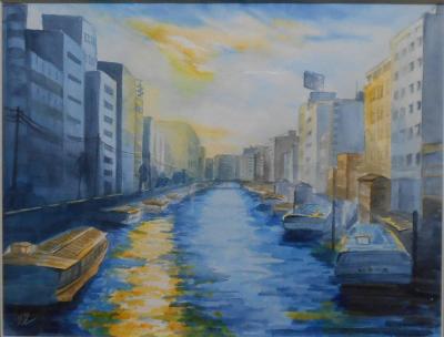 柳橋の夕暮れの画像