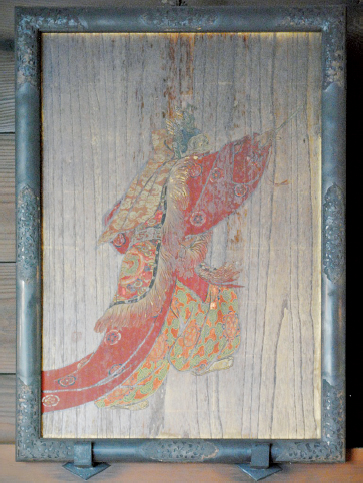 板絵着色蘭陵王図額の画像
