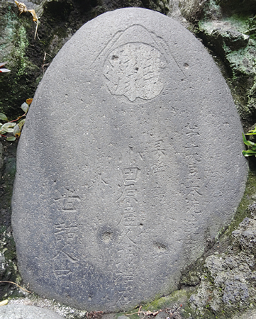 鐵砲洲稲荷神社富士塚内の力石の画像