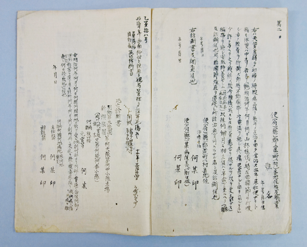 清川玄道関係文書(「容體書控」診断書様式の写し部分)の画像