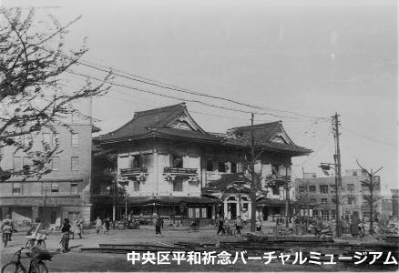 空襲で焼けた歌舞伎座　過去　画像
