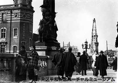 写真1　撮影日：昭和8年3月　戦前の日本橋　撮影：石川　光陽　画像