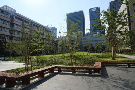 坂本町公園（上空）の写真
